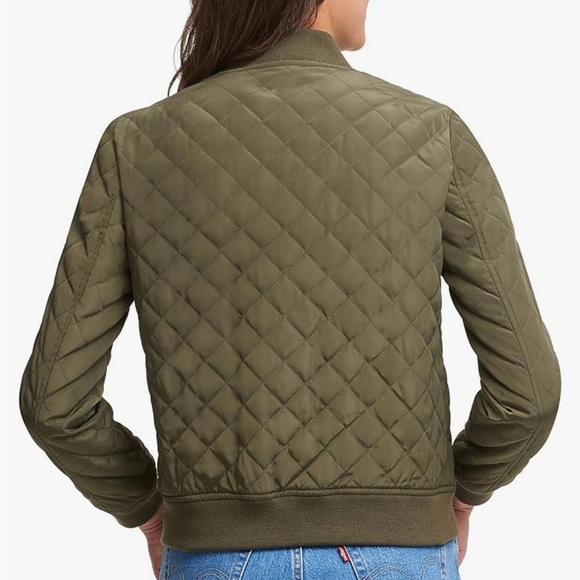 Levi’s Diamond Quilted Bomber Jacket - Army Green - Picture 3 of 6